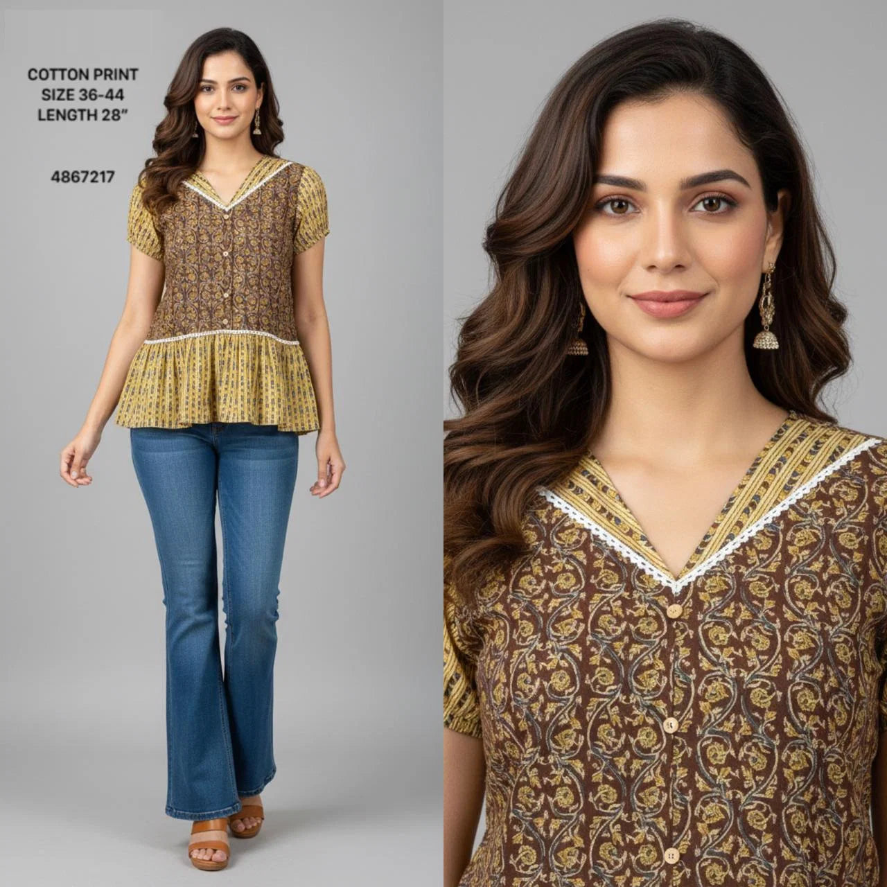 Naisha K 804 Cotton Printed Fancy Top Collection