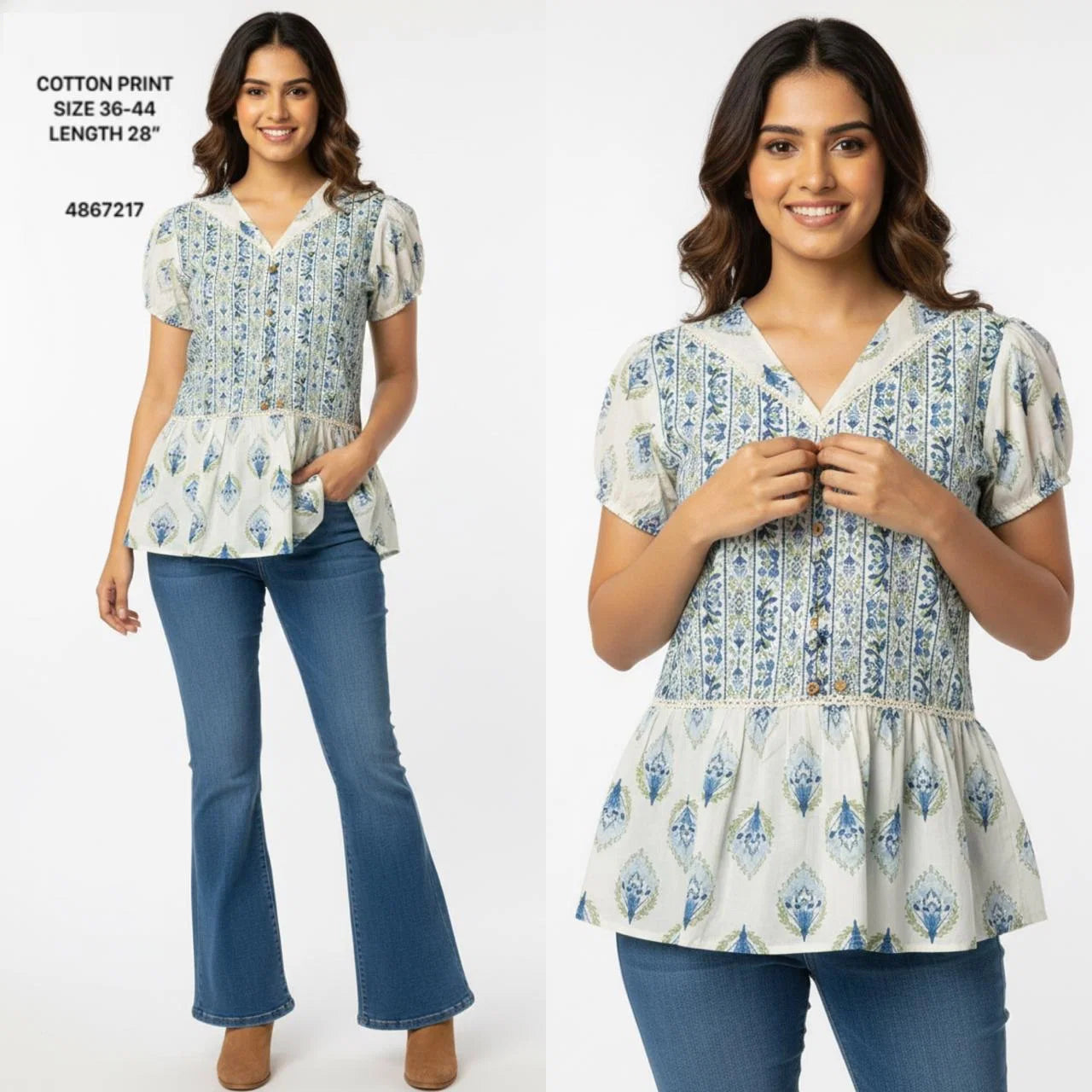 Naisha K 804 Cotton Printed Fancy Top Collection
