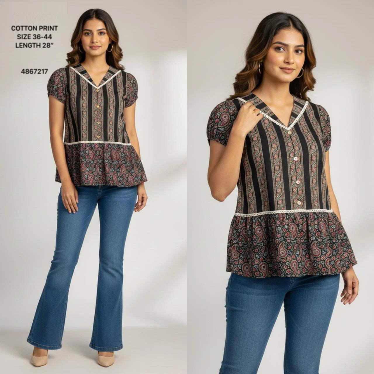 Naisha K 804 Cotton Printed Fancy Top Collection