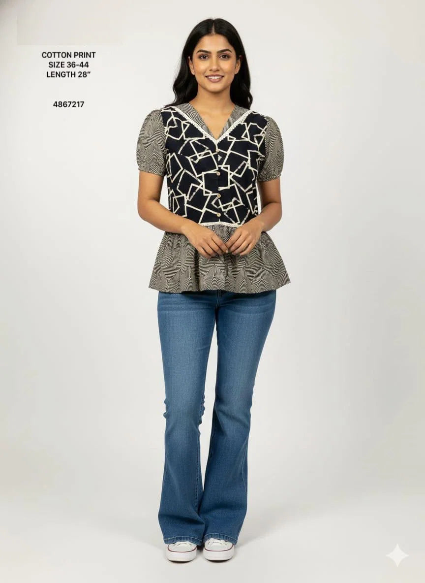 Naisha K 804 Cotton Printed Fancy Top Collection