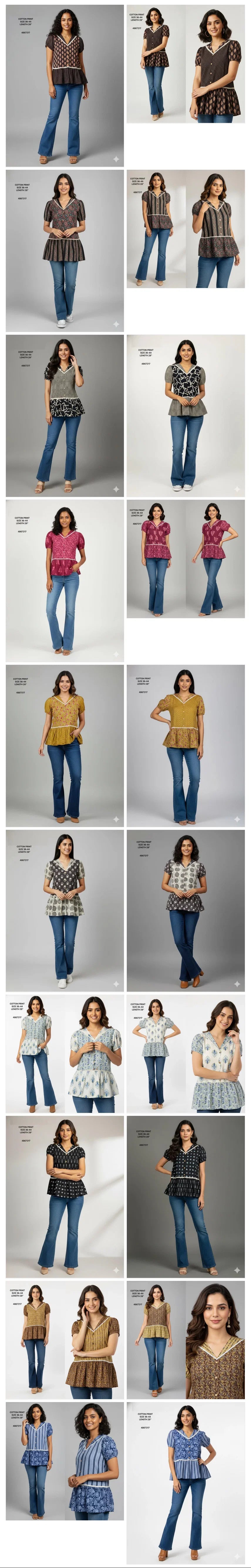 Naisha K 804 Cotton Printed Fancy Top Collection