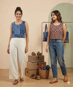 Naisha K 812 Cotton Printed Reversible Crop Tops Collection