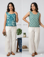 Naisha K 812 Cotton Printed Reversible Crop Tops Collection