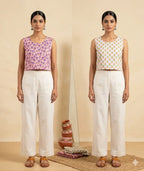 Naisha K 812 Cotton Printed Reversible Crop Tops Collection