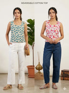 Naisha K 812 Cotton Printed Reversible Crop Tops Collection
