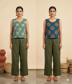 Naisha K 812 Cotton Printed Reversible Crop Tops Collection