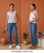 Naisha K 812 Cotton Printed Reversible Crop Tops Collection