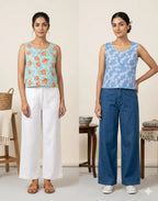 Naisha K 812 Cotton Printed Reversible Crop Tops Collection
