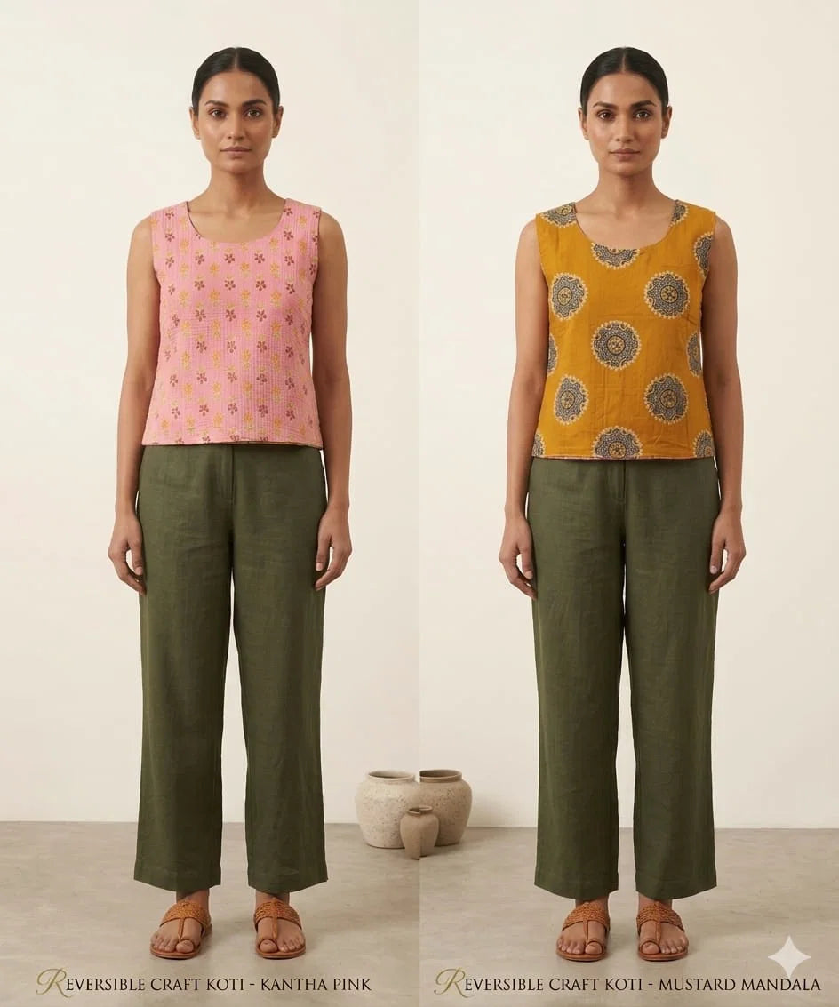 Naisha K 812 Cotton Printed Reversible Crop Tops Collection