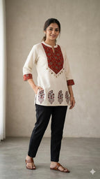 Naisha K 820 Cotton Flex Block Work Short Tops Collection