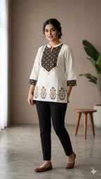 Naisha K 820 Cotton Flex Block Work Short Tops Collection