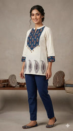 Naisha K 820 Cotton Flex Block Work Short Tops Collection