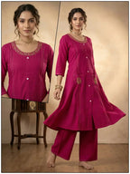 Naisha K 822 Cotton With Embroidered Kurti With Bottom Collection
