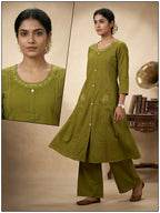 Naisha K 822 Cotton With Embroidered Kurti With Bottom Collection