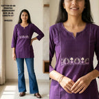 Naisha K 823 Cotton Printex Embroidered Short Top Collection