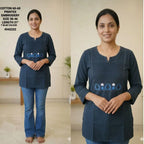 Naisha K 823 Cotton Printex Embroidered Short Top Collection