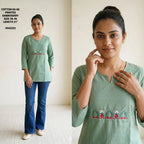 Naisha K 823 Cotton Printex Embroidered Short Top Collection