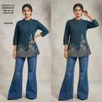 Naisha K 824 Cotton Flex Embroidered Short Fancy Top Collection