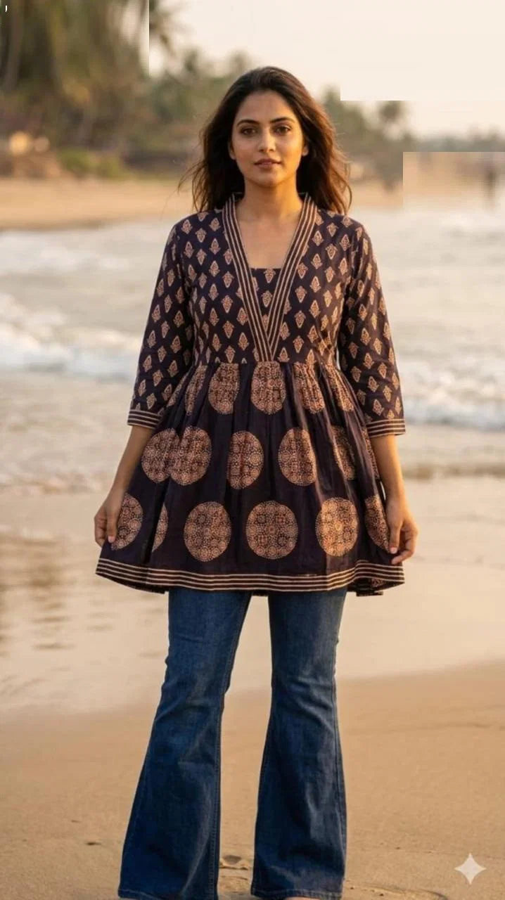 Naisha K 825 Cotton Printed Fancy Short Top Collection