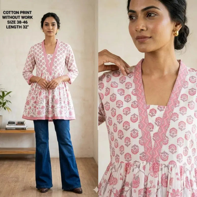 Naisha K 825 Cotton Printed Fancy Short Top Collection
