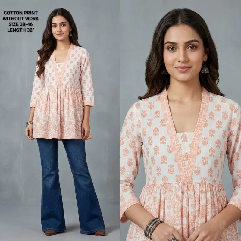 Naisha K 825 Cotton Printed Fancy Short Top Collection