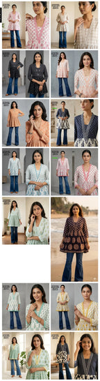 Naisha K 825 Cotton Printed Fancy Short Top Collection