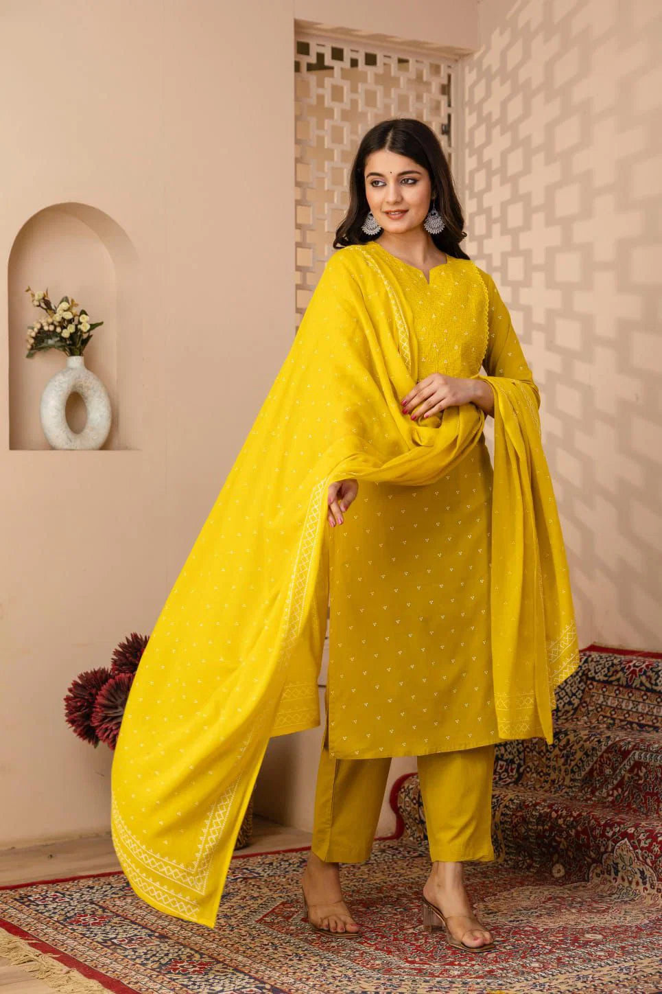 Naisha K 827 Cambric Cotton Printed Kurti Bottom With Dupatta