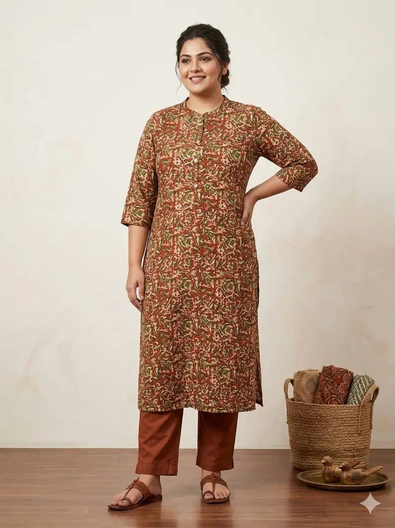 Naisha K 829 Plus Size Rayon Printed Kurti Collection