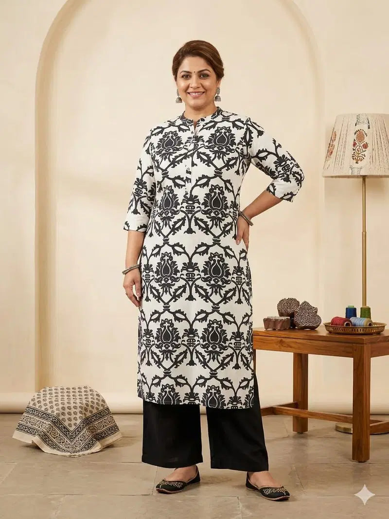 Naisha K 829 Plus Size Rayon Printed Kurti Collection