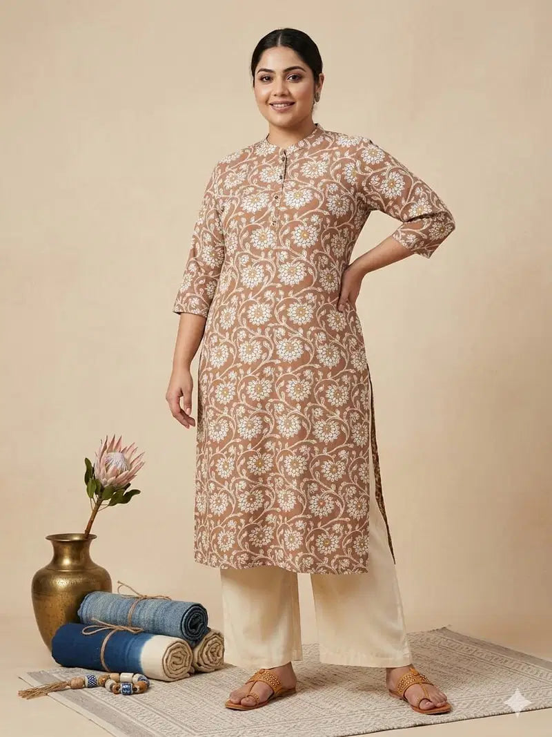 Naisha K 829 Plus Size Rayon Printed Kurti Collection