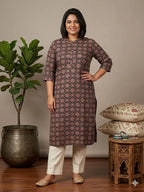 Naisha K 829 Plus Size Rayon Printed Kurti Collection