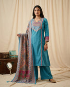 Naisha K 830 Dhabu Cotton Aline Worked Kurti With Bottom Dupttaa