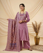 Naisha K 830 Dhabu Cotton Aline Worked Kurti With Bottom Dupttaa