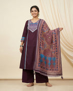 Naisha K 830 Dhabu Cotton Aline Worked Kurti With Bottom Dupttaa