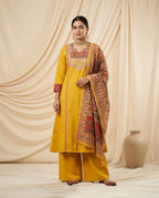 Naisha K 830 Dhabu Cotton Aline Worked Kurti With Bottom Dupttaa
