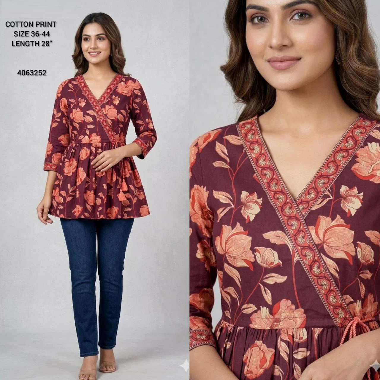 Naisha K 831 Cotton Printed Short Top Collection