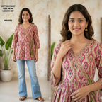 Naisha K 831 Cotton Printed Short Top Collection