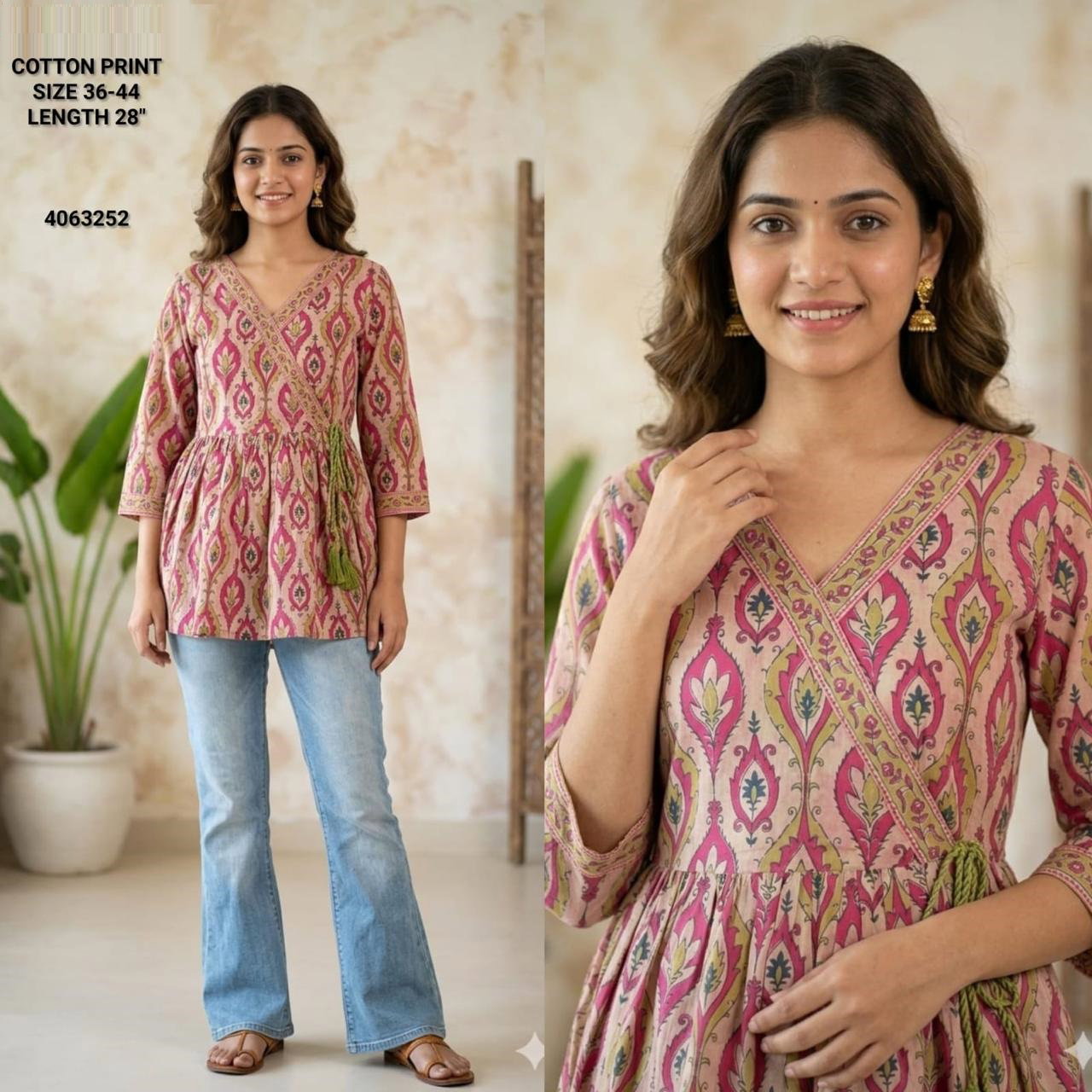 Naisha K 831 Cotton Printed Short Top Collection