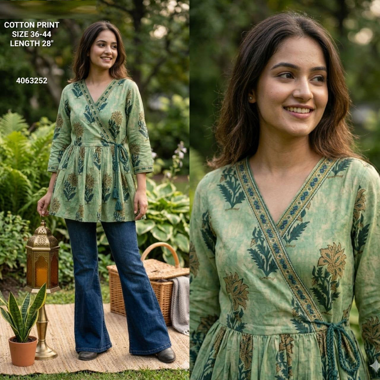 Naisha K 831 Cotton Printed Short Top Collection