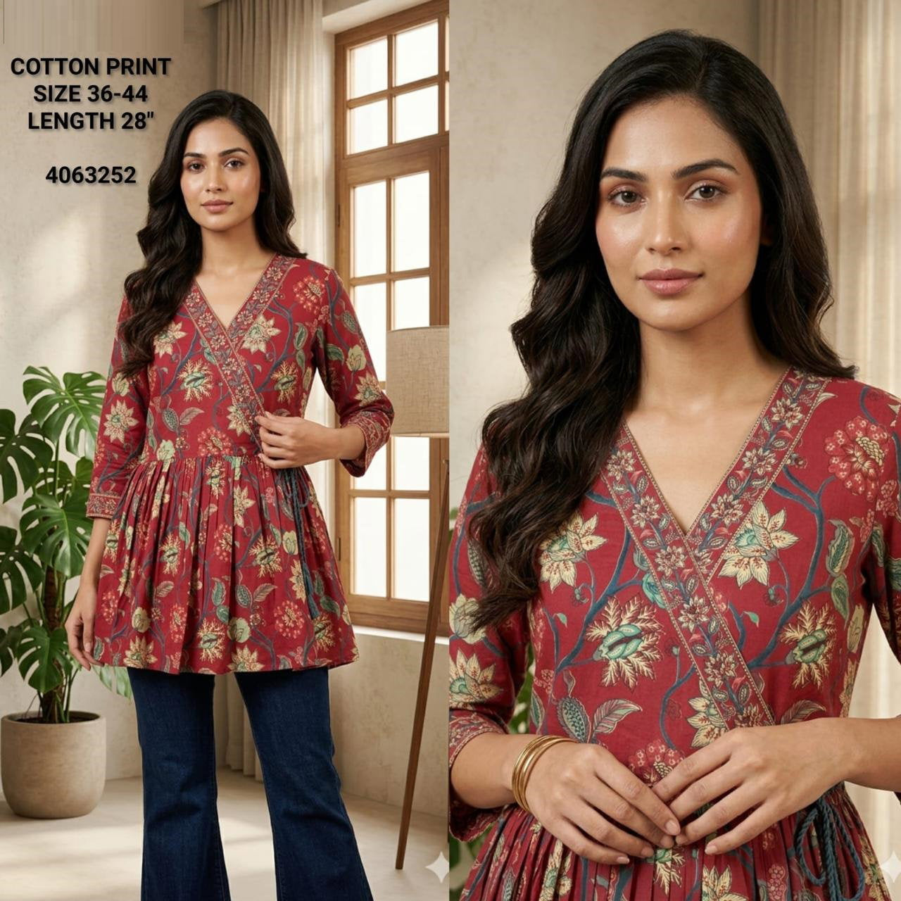 Naisha K 831 Cotton Printed Short Top Collection