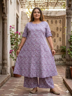 Naisha K 833 Plus Size Cotton Printed Kurti With Bottom