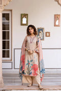 Naisha K 834 Linen Cotton With Embroidered Kurti With Bottom Dupatta