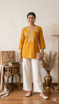 Naisha K 989 Cambric Cotton Embroidered Tops