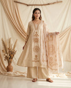 Naisha K 991 Dhabu Cotton Aline Kurti With Bottom Dupatta
