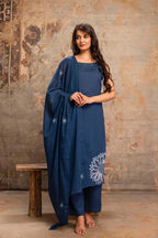 Naisha K 992 Cotton Speghatti Tussels Kurti With Bottom Dupatta