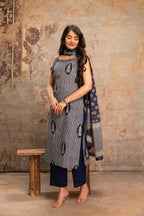 Naisha K 992 Cotton Speghatti Tussels Kurti With Bottom Dupatta