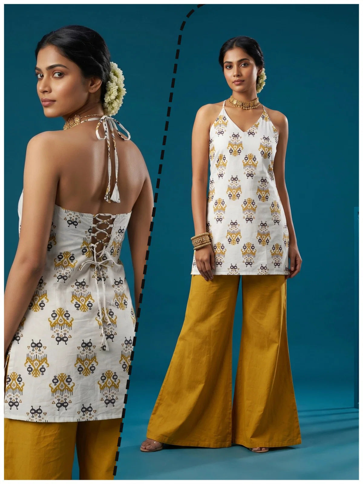 Naisha K 997 Cotton Discharge Printed Co Ord Set Collection