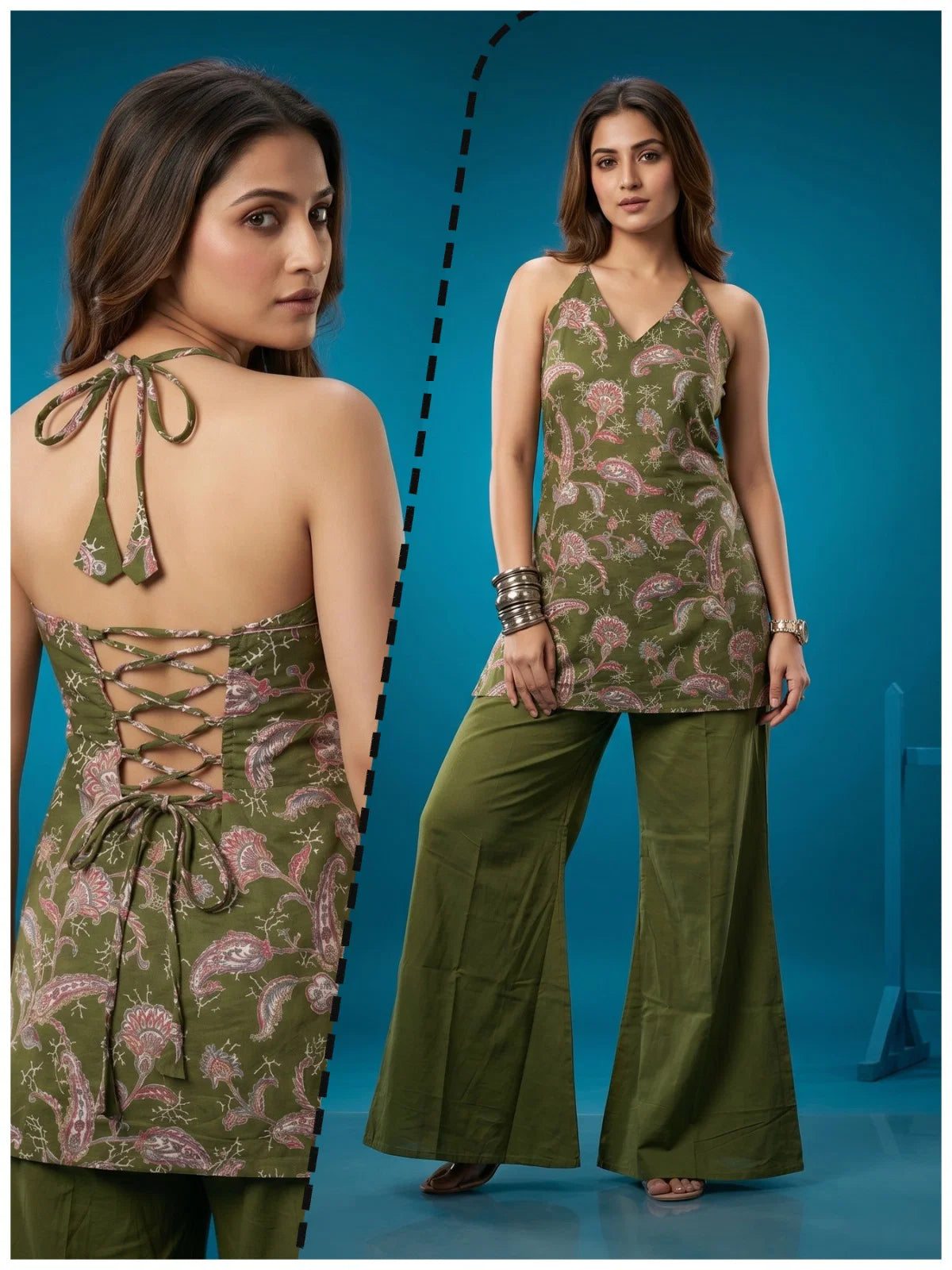 Naisha K 997 Cotton Discharge Printed Co Ord Set Collection