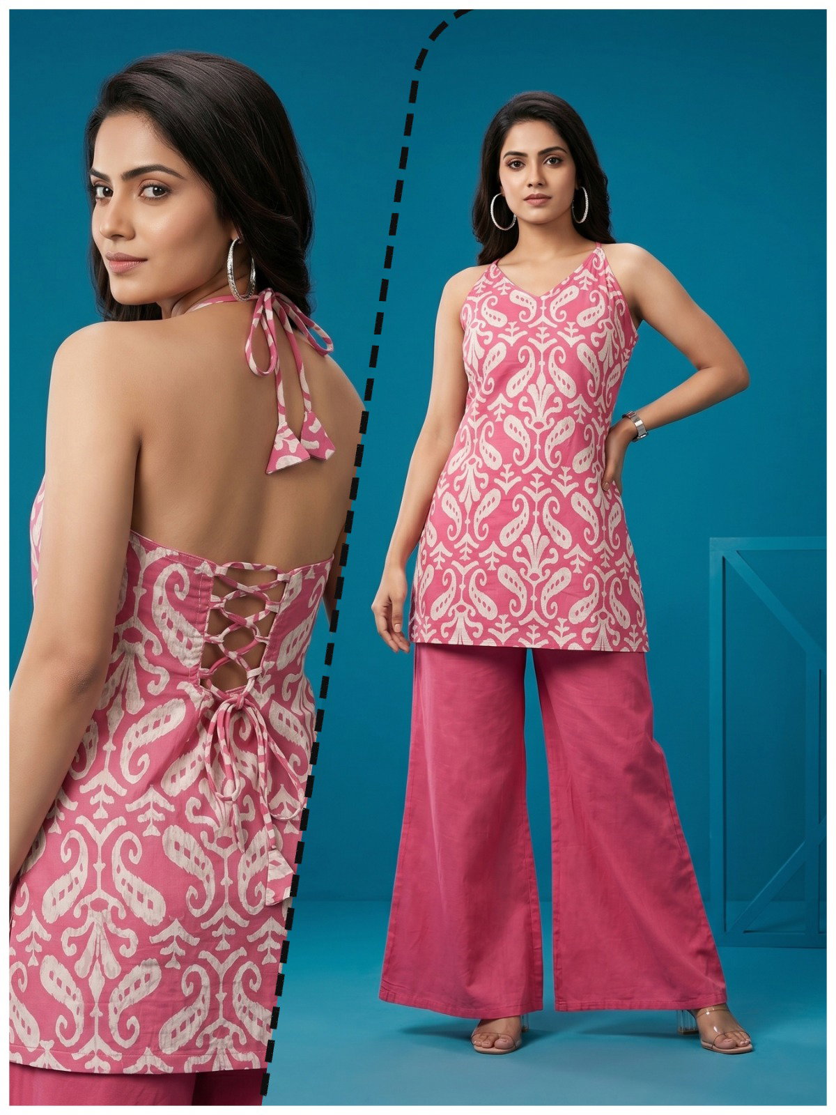 Naisha K 997 Cotton Discharge Printed Co Ord Set Collection
