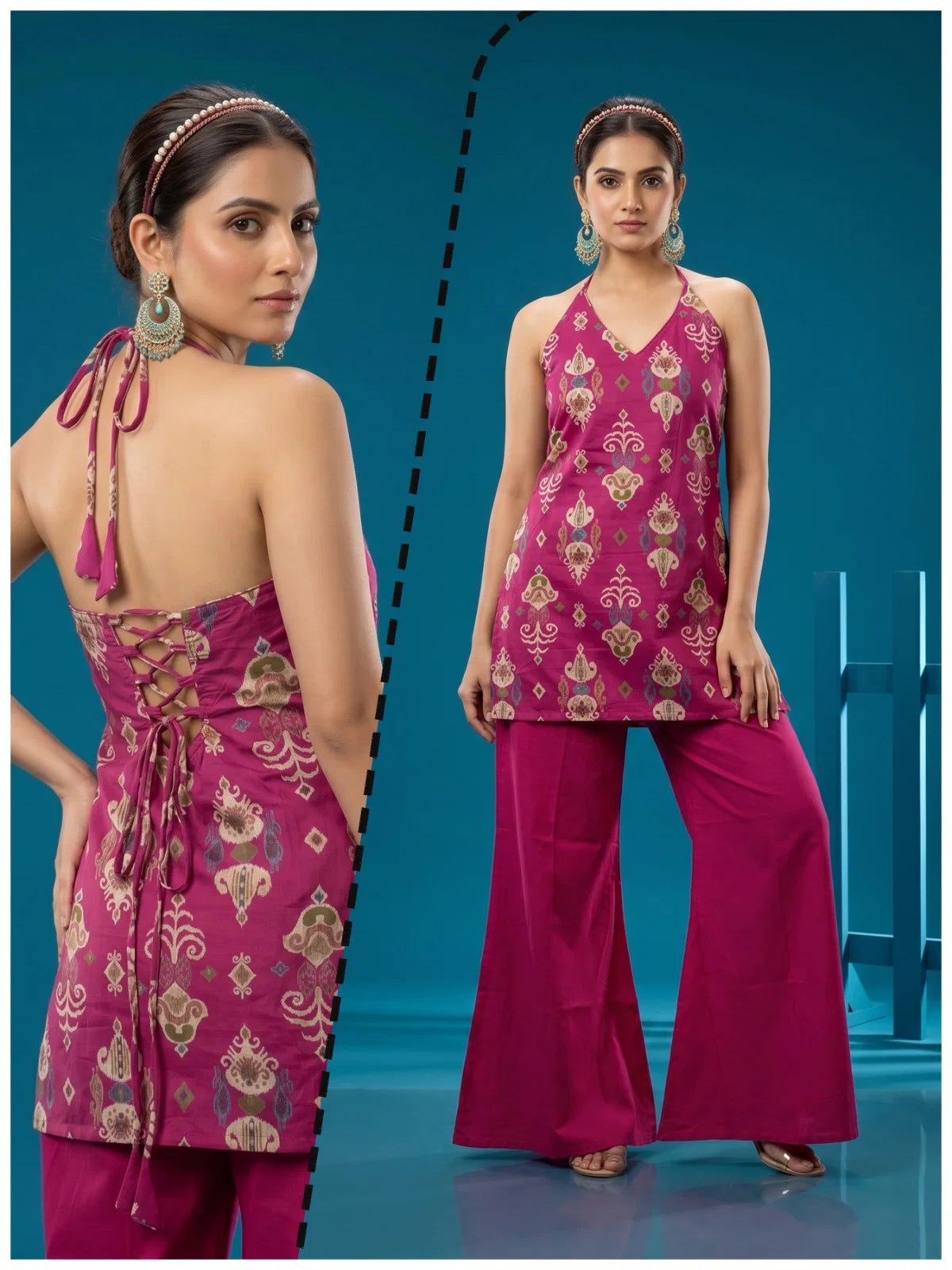 Naisha K 997 Cotton Discharge Printed Co Ord Set Collection